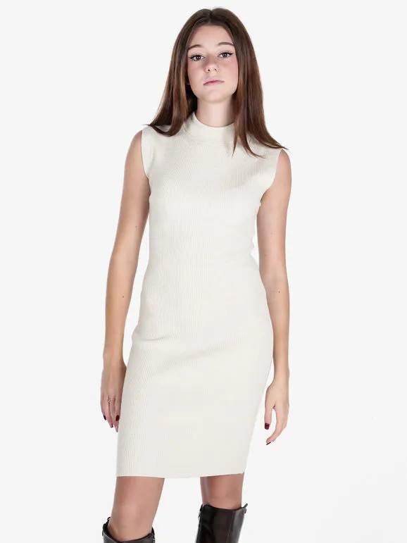 Attic Tricot Vestido de mujer de punto sin mangas con detalles de lúrex
