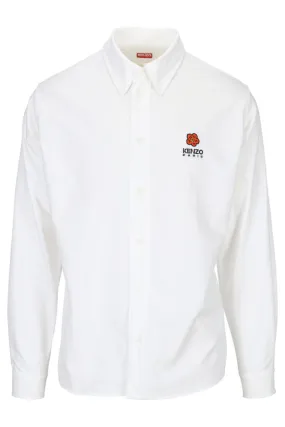 Camisa blanca con minilogo boke flower