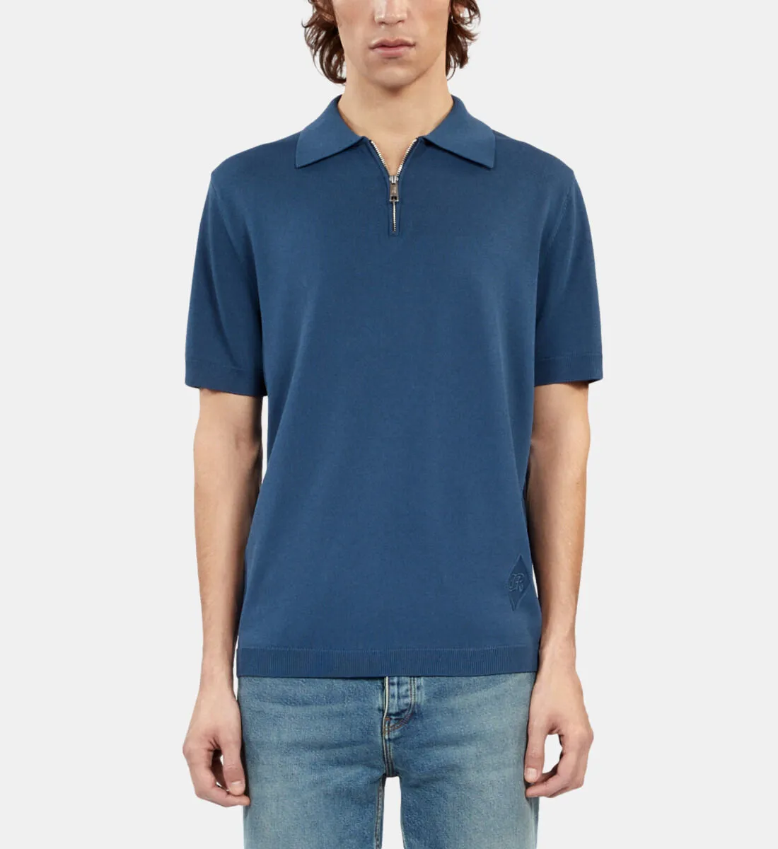 Camisa polo azul rey punto