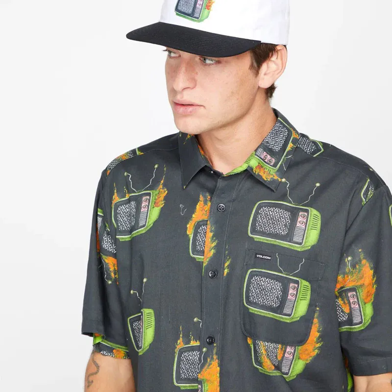 Camisa Volcom: Fa J Hager Woven SS (Black)