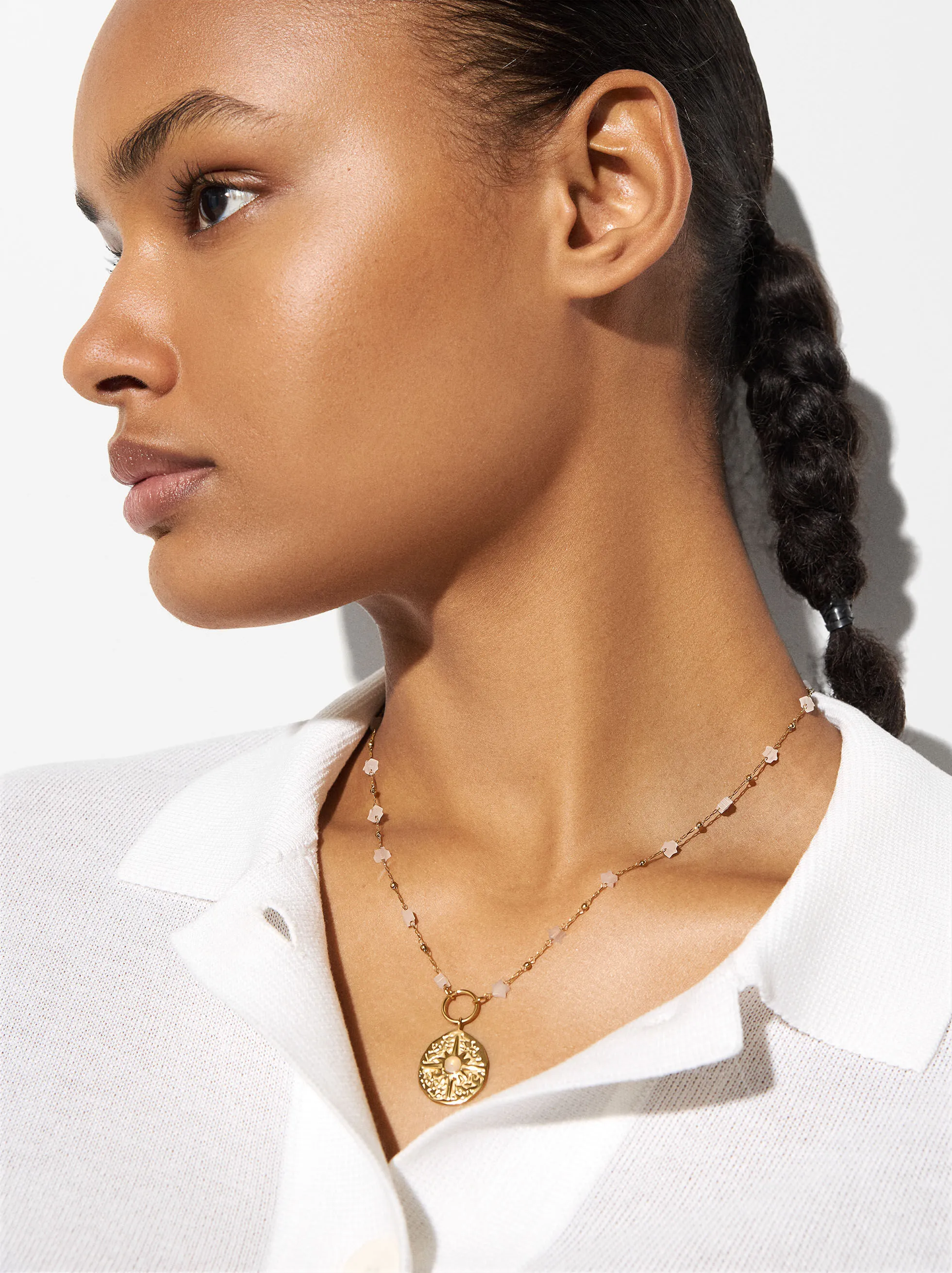 Collar Estrellas Piedras - Acero Inoxidable