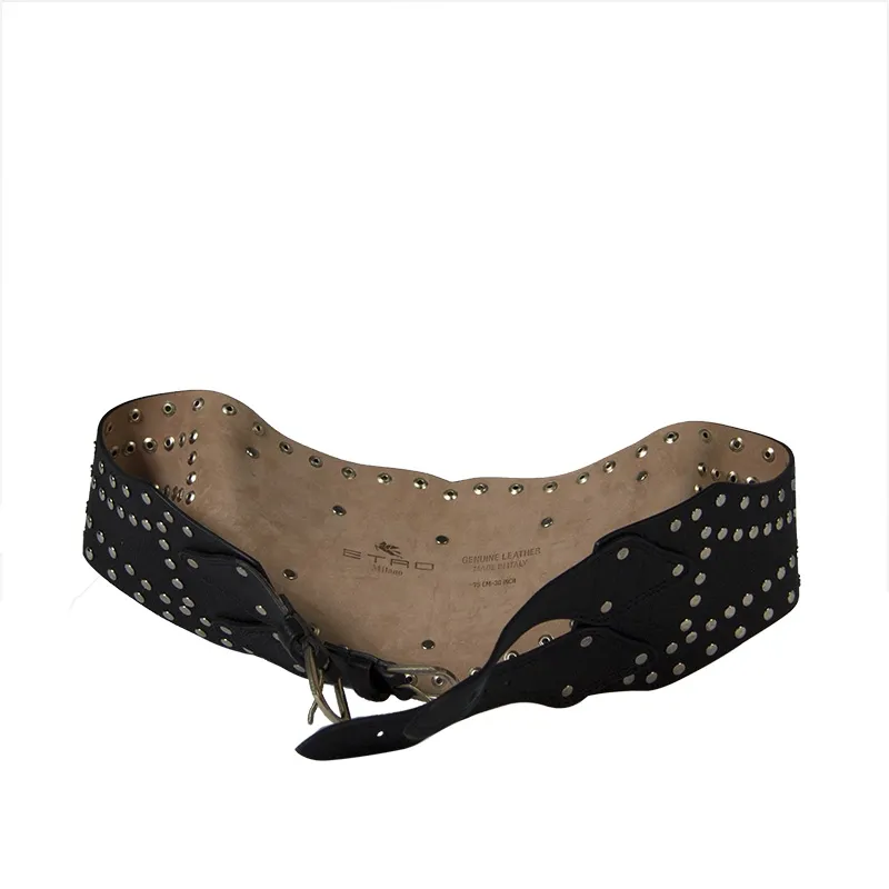Etro Cinturón Tachonado Negro T 75