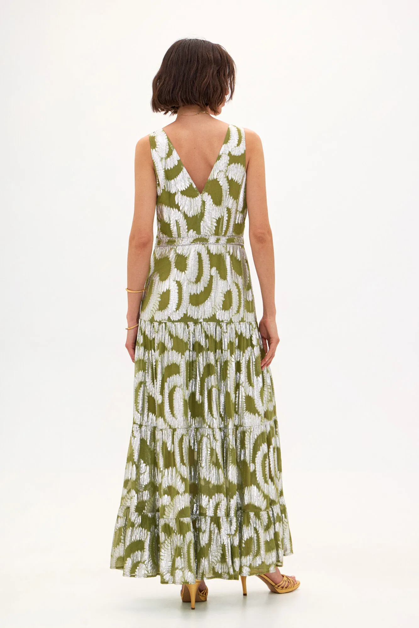 Hoss Intropia Freya. Vestido lurex largo.