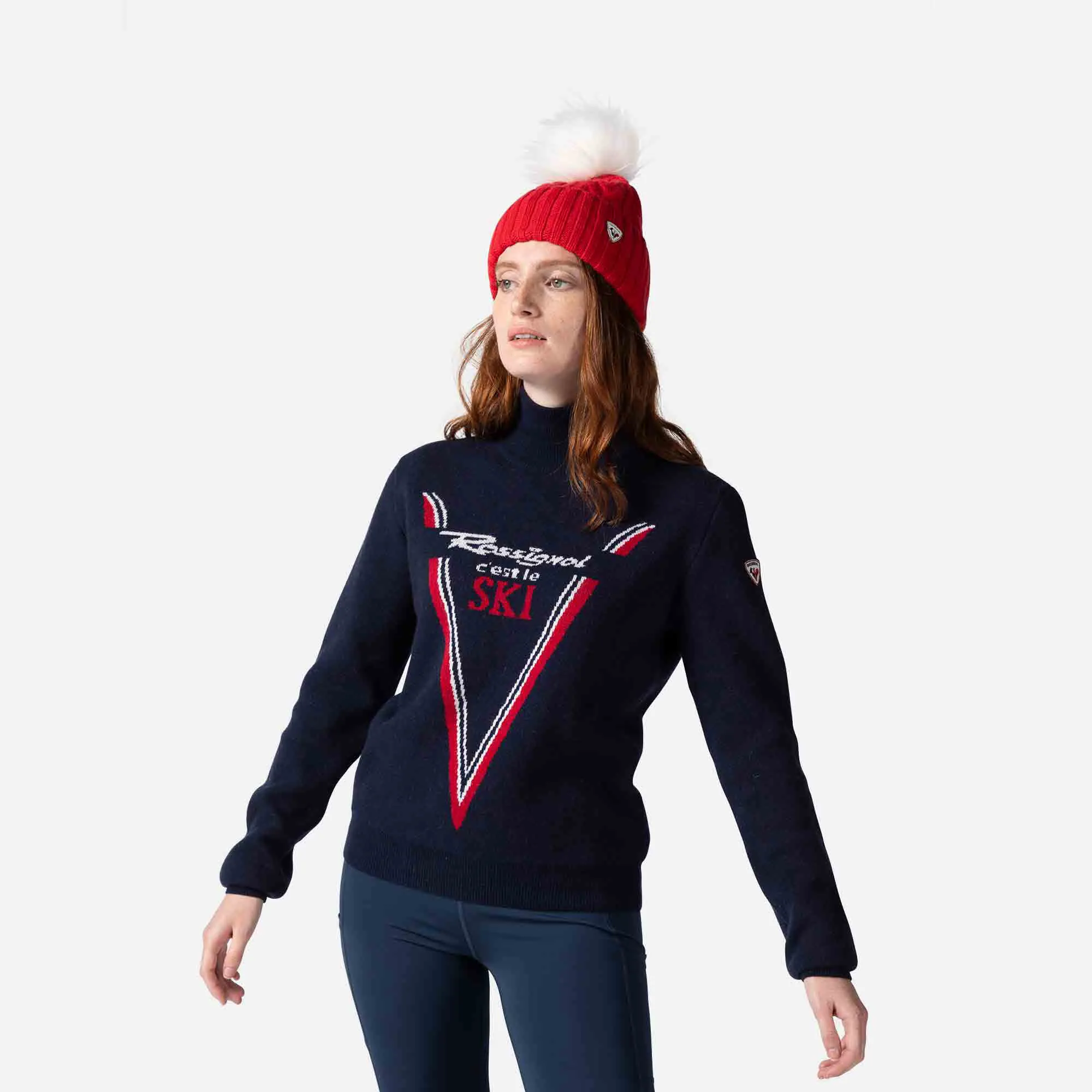 Jersey de punto de cuello alto Victoire para mujer