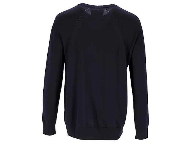 Jil Sander Jersey Harmony de lana azul marino con cuello redondo 
