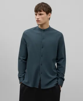 Mandarin collar structured shirt man
