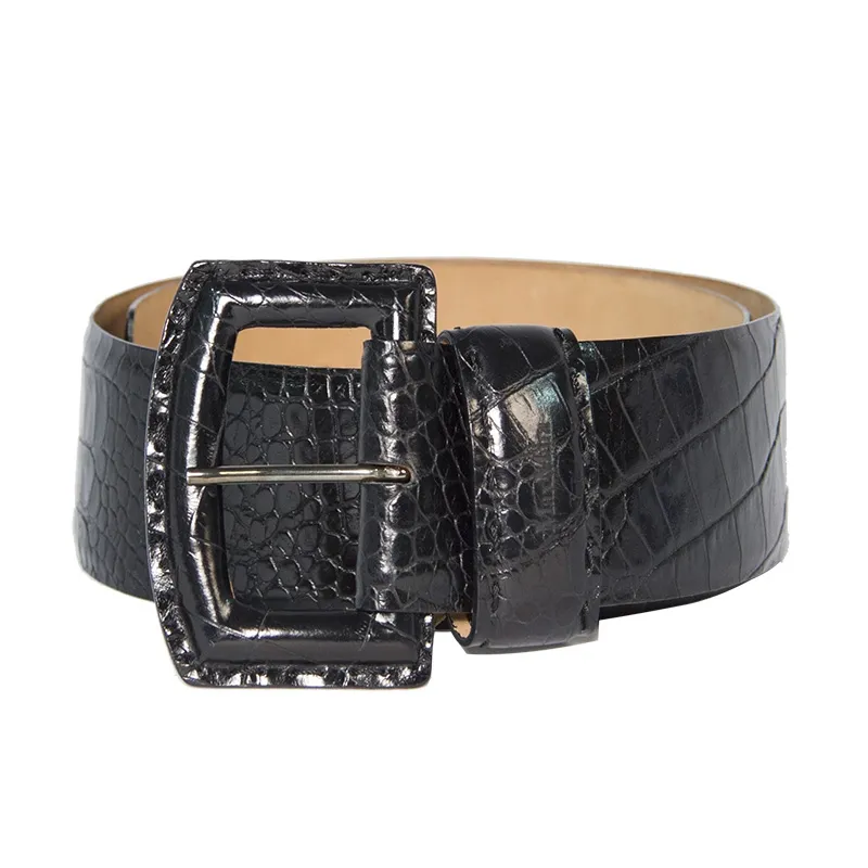 Max Mara Cinturón Piel Croc T 80