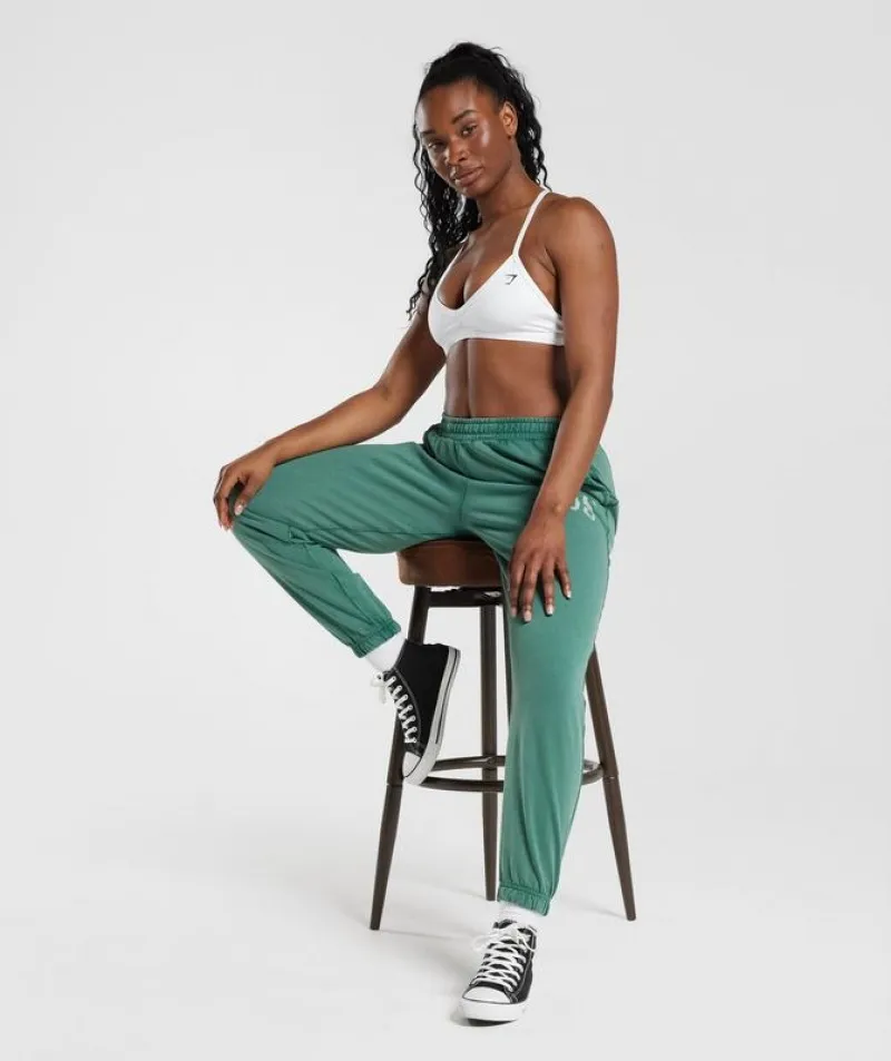 Pantalones Gymshark Collegiate Joggers Ink Teal | 405276-YRJ