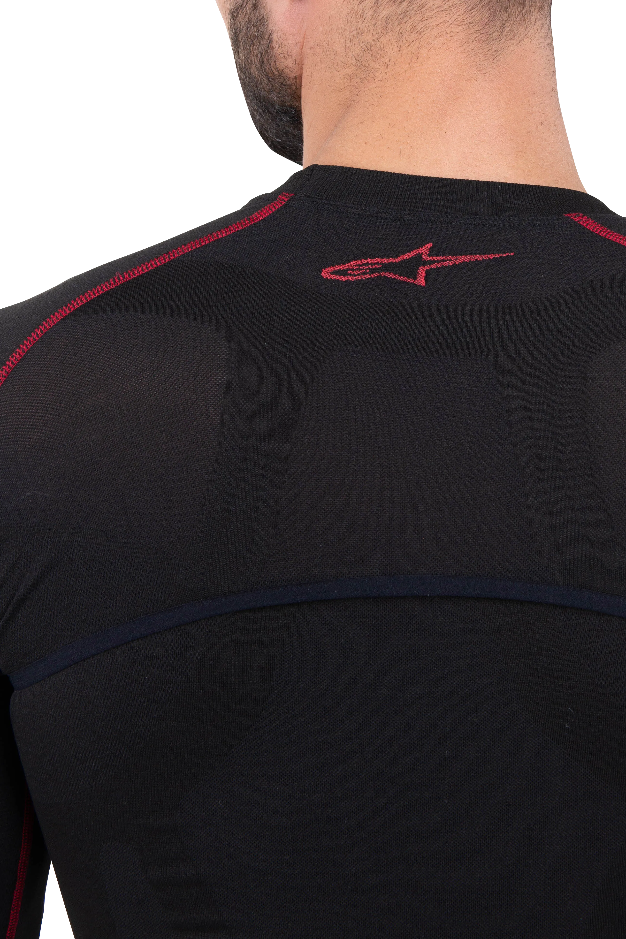 Pantalones Interiores Alpinestars Ride Tech Lite Negro-Rojo