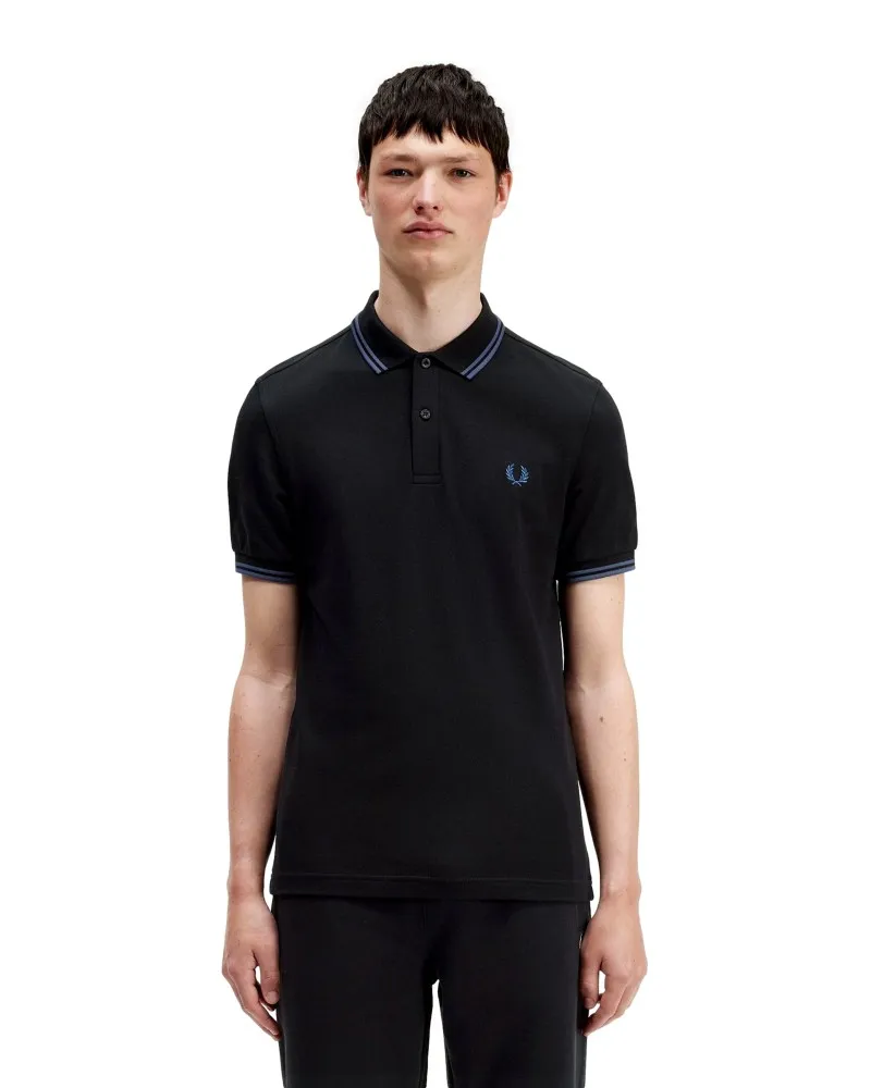 POLO FRED PERRY NEGRO T96 TWIN TIPPED SHIRT