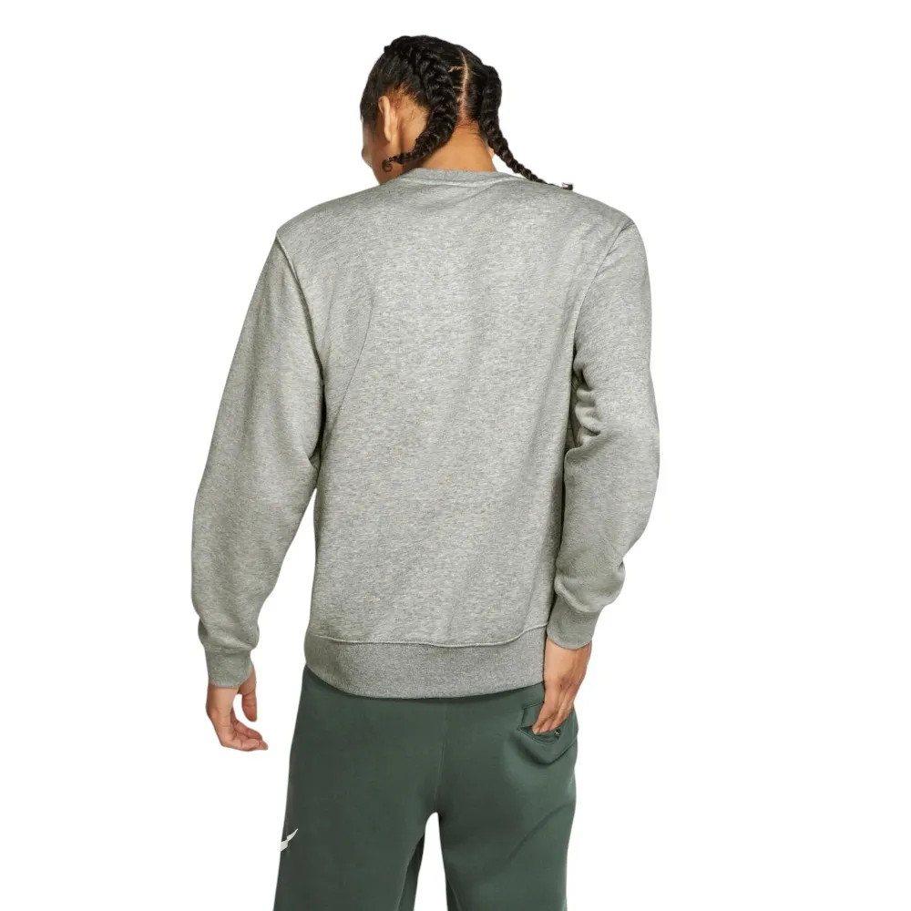 SUDADERA NIKE M NSW CLUB CRW FT GRIS BV2666-063 HOODIE HOMBRE