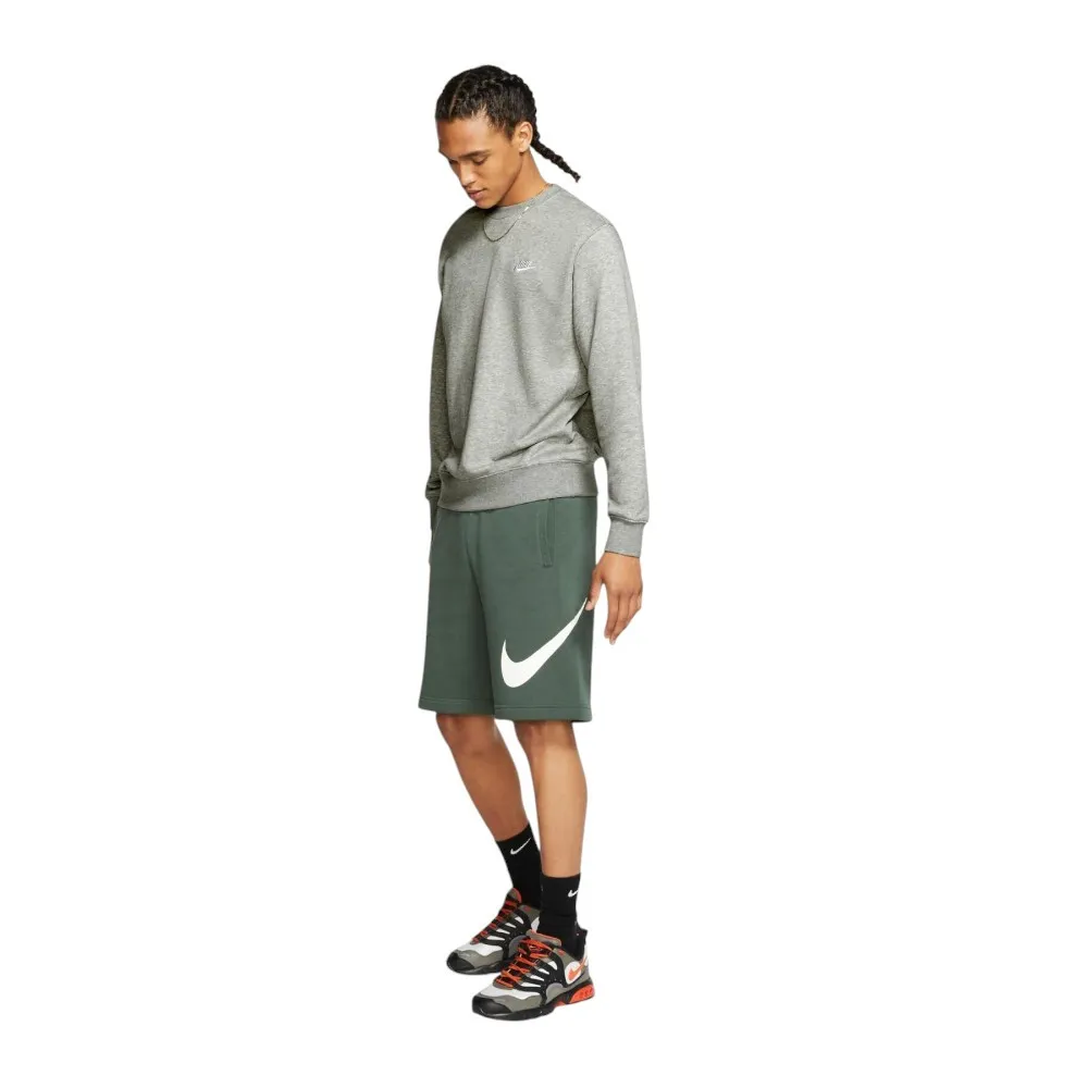 SUDADERA NIKE M NSW CLUB CRW FT GRIS BV2666-063 HOODIE HOMBRE
