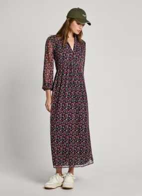 vestido largo de flores